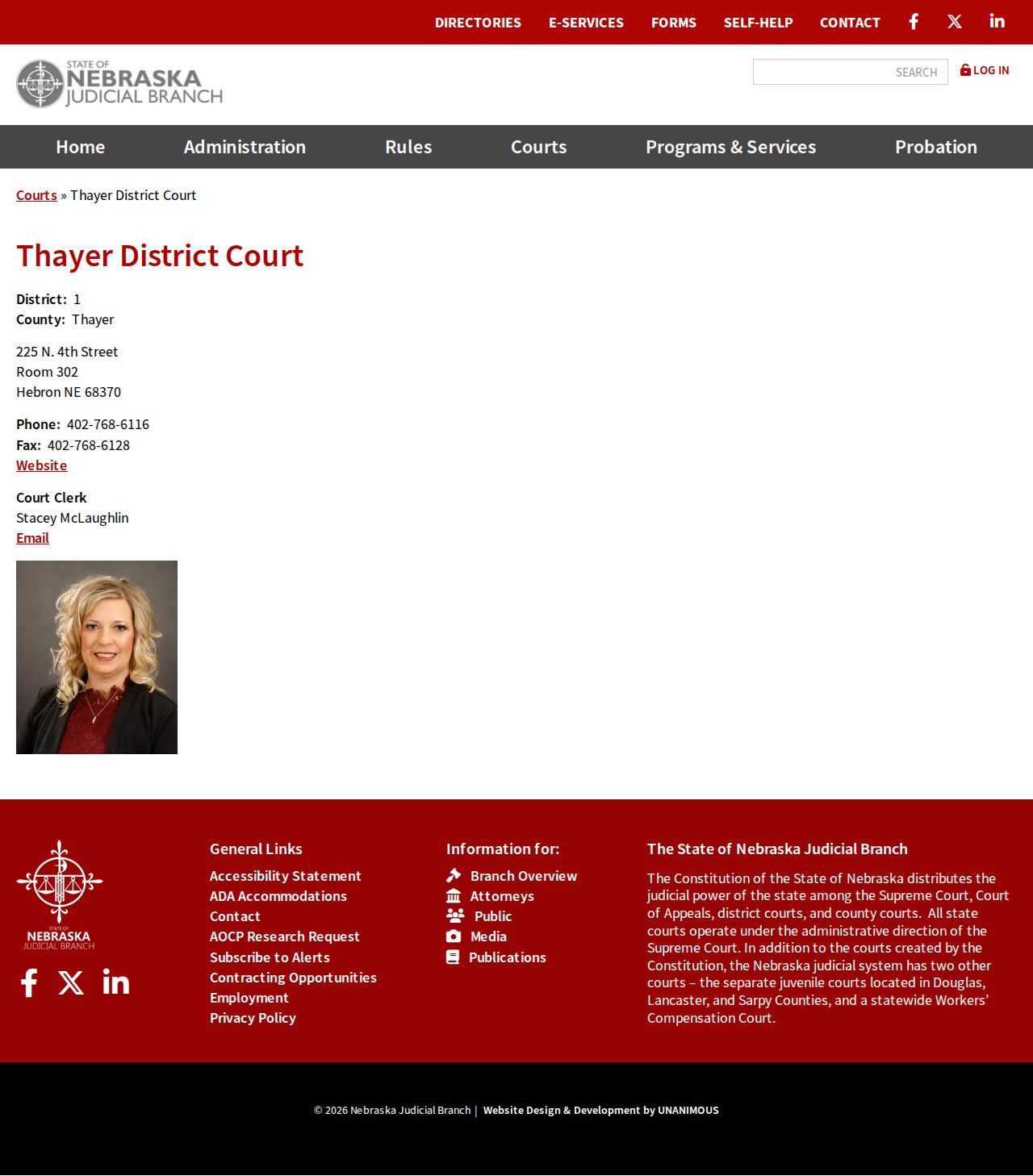 Thayer civil docket District Court directory