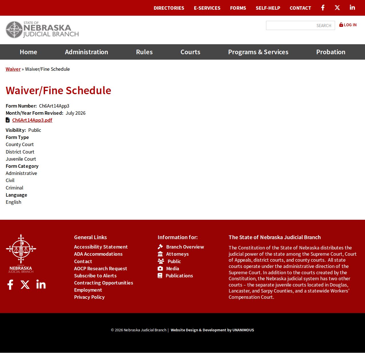 Thayer traffic court records official waiver fine schedule